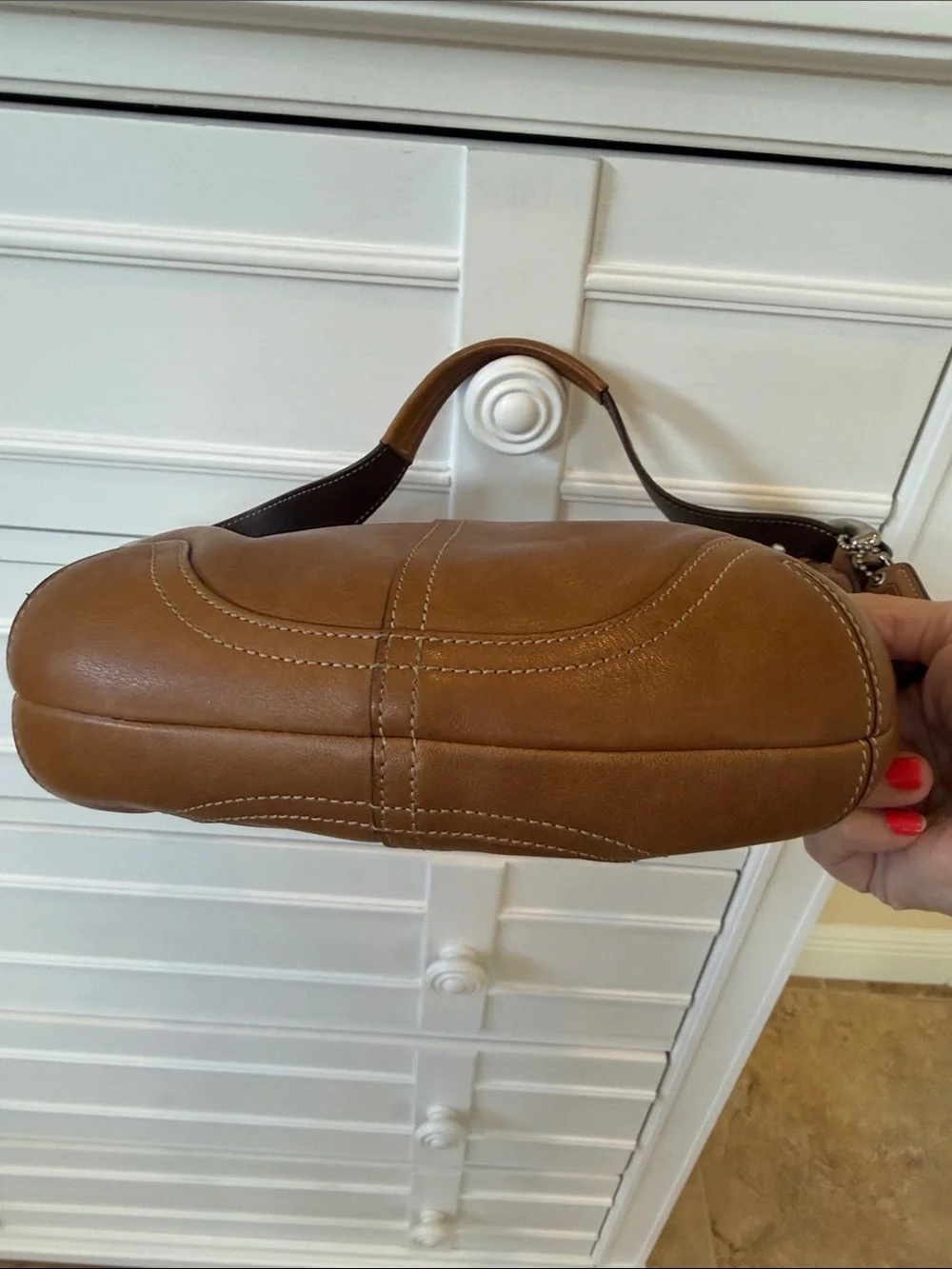 Vintage Coach Tan SoHo Mini Hobo Purse 4283 - Picture 5 of 12